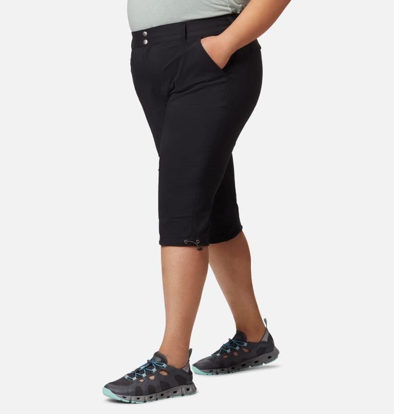 Women\'s Columbia Saturday Trail II Knee Pants Black | Plus Size CA-HA0C4